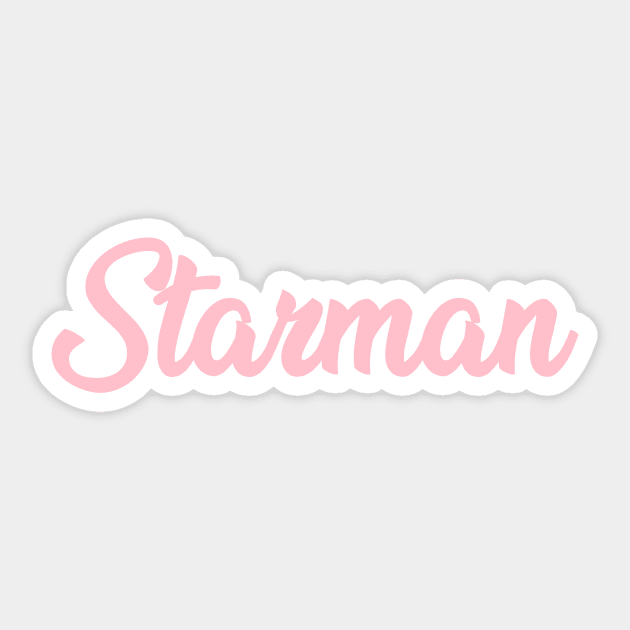 Starman, pink Sticker by Perezzzoso